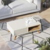 Mesa de Centro Para Sala 91 cm Jeri Off White Freijo Colibri