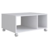 Mesa de Centro Para Sala Com Rodizios 60X45 cm B59 Branco NOVAM