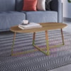 Mesa De Centro Para Sala De Estar 27941 Hanover Dourado Artesano