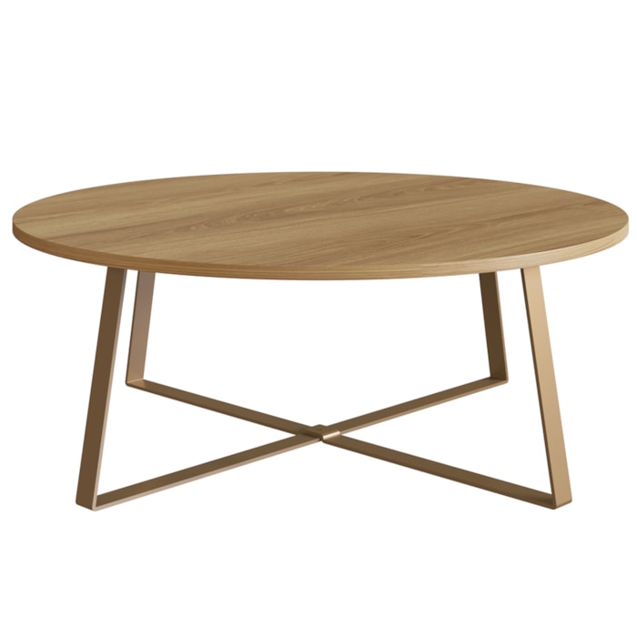 Mesa De Centro Para Sala De Estar 27947 Hanover Dourado Artesano