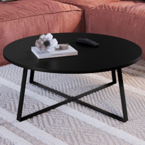 Mesa De Centro Para Sala De Estar 27947 Preto Artesano