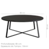 Mesa De Centro Para Sala De Estar 27947 Preto Artesano