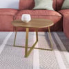 Mesa De Centro Para Sala De Estar 27948 Hanover Dourado Artesano