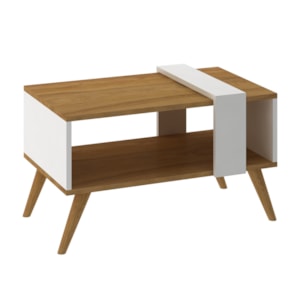 Mesa De Centro Retro Nogal Branco Fellicci Moveis Mesa De Centro Retro Nogal Branco Fellicci Moveis