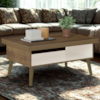Mesa De Centro Sala 91 cm Lucca 3840 Pinho Off White ARLY