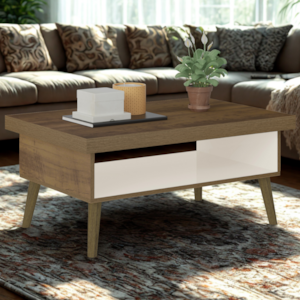 Mesa De Centro Sala 91 cm Lucca 3840 Pinho Off White ARLY