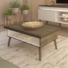 Mesa De Centro Sala 91 cm Lucca 3840 Pinho Off White ARLY