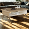 Mesa De Centro Sala 91 cm Lucca 4150 Carvalho Off White ARLY