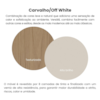 Mesa De Centro Sala 91 cm Lucca 4150 Carvalho Off White ARLY