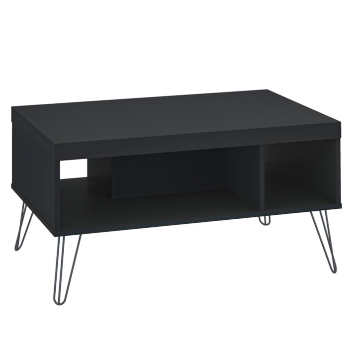 Mesa de Centro Sala de Estar 91 cm 4216 Preto ARLY