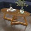 Mesa De Centro Sala De Estar Classic 90 cm Nature Tebar
