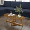 Mesa De Centro Sala De Estar Classic 90 cm Nature Tebar