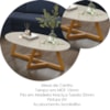 Mesa De Centro Sala De Estar Classic 90 cm Off White Nature Tebar