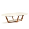 Mesa De Centro Sala De Estar Elegance 120 cm Off White Nature Tebar