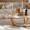 Mesa De Centro Sala De Estar Elegance 120 cm Off White Nature Tebar