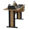 Mesa de Escritorio 2 Gavetas e Chave 160 cm ME4193 Amendoa Preto Tecno Mobili