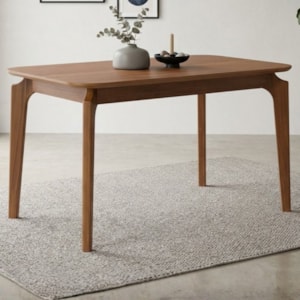 Mesa de Jantar 4 Lugares Tampo MDF 130X80 cm 20507 Cinamomo NATUEM