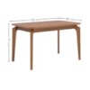 Mesa de Jantar 4 Lugares Tampo MDF 130X80 cm 20507 Cinamomo NATUEM