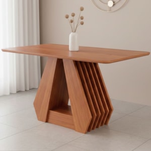 Mesa de Jantar 4 Lugares Tampo MDF 130X80 cm 20590 Cinamomo MOLCI