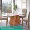 Mesa de Jantar 4 Lugares Tampo MDF 130X80 cm 20590 Cinamomo MOLCI