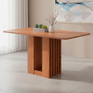 Mesa de Jantar 4 Lugares Tampo MDF 130X80 cm 20956 Cinamomo MOLCI