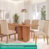 Mesa de Jantar 4 Lugares Tampo MDF 130X80 cm 20956 Cinamomo MOLCI