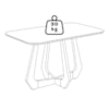 Mesa de Jantar 4 Lugares Tampo MDF 130X80 cm 21160 Cinamomo NATUEM