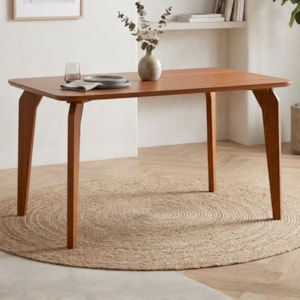 Mesa de Jantar 4 Lugares Tampo MDF 130X80 cm 21655 Cinamomo ORNAR