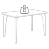 Mesa de Jantar 4 Lugares Tampo MDF 130X80 cm 21655 Cinamomo ORNAR