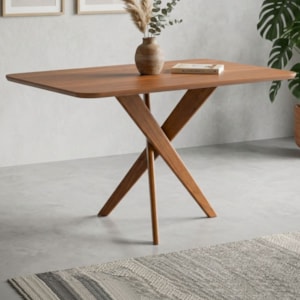 Mesa de Jantar 4 Lugares Tampo MDF 130X80 cm 21670 Cinamomo ORNAR