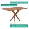 Mesa de Jantar 4 Lugares Tampo MDF 130X80 cm 21670 Cinamomo ORNAR