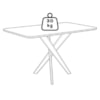 Mesa de Jantar 4 Lugares Tampo MDF 130X80 cm 21670 Cinamomo ORNAR