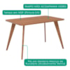 Mesa de Jantar 4 Lugares Tampo MDF 130X80 cm 21752 Cinamomo ORNAR