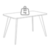 Mesa de Jantar 4 Lugares Tampo MDF 130X80 cm 21752 Cinamomo ORNAR