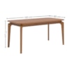 Mesa de Jantar 4 Lugares Tampo MDF 160X80 cm 20508 Cinamomo NATUEM