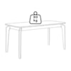 Mesa de Jantar 4 Lugares Tampo MDF 160X80 cm 20508 Cinamomo NATUEM