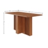 Mesa de Jantar 4 Lugares Tampo MDF 160X80 cm 22125 Cinamomo MOLCI