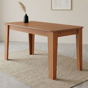 Mesa de Jantar 4 Lugares Tampo MDF 160X80 cm 22132 Cinamomo MOLCI