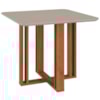 Mesa de Jantar 4 Lugares Tampo MDF 94x94 cm 15171 Cinamomo Off White MOLCI