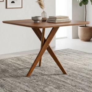 Mesa de Jantar 4 Lugares Tampo MDF 95X95 cm 21666 Cinamomo ORNAR