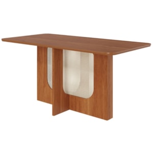 Mesa de Jantar 6 Lugares Tampo MDF 160X80 cm 20585 Cinamomo MOLCI