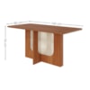 Mesa de Jantar 6 Lugares Tampo MDF 160X80 cm 20585 Cinamomo MOLCI