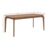 Mesa de Jantar 6 Lugares Tampo MDF 180X90 cm 20509 Cinamomo NATUEM