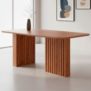 Mesa de Jantar 6 Lugares Tampo MDF 180X90 cm 20582 Cinamomo MOLCI