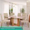 Mesa de Jantar 6 Lugares Tampo MDF 180X90 cm 20586 Cinamomo MOLCI