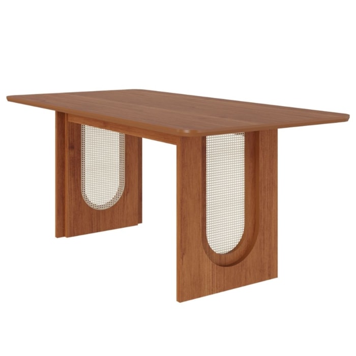 Mesa de Jantar 6 Lugares Tampo MDF 180X90 cm 20588 Cinamomo MOLCI