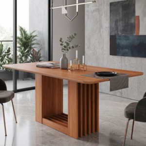 Mesa de Jantar 6 Lugares Tampo MDF 180X90 cm 20962 Cinamomo MOLCI