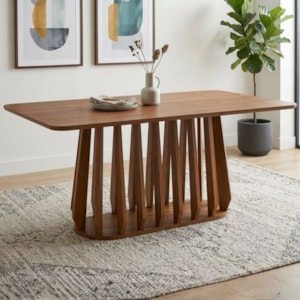 Mesa de Jantar 6 Lugares Tampo MDF 180X90 cm 21382 Cinamomo NATUEM