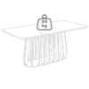 Mesa de Jantar 6 Lugares Tampo MDF 180X90 cm 21382 Cinamomo NATUEM