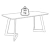 Mesa de Jantar 6 Lugares Tampo MDF 180X90 cm 21661 Cinamomo ORNAR